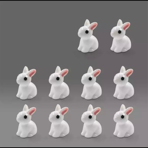 Other - 10 Pcs White Micro Bunny Home Decoration